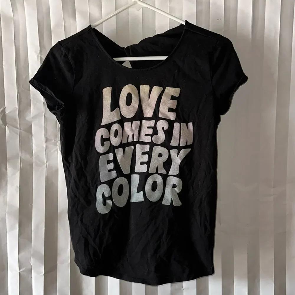 Old Navy Girl's Black Short Sleeve T-shirt 